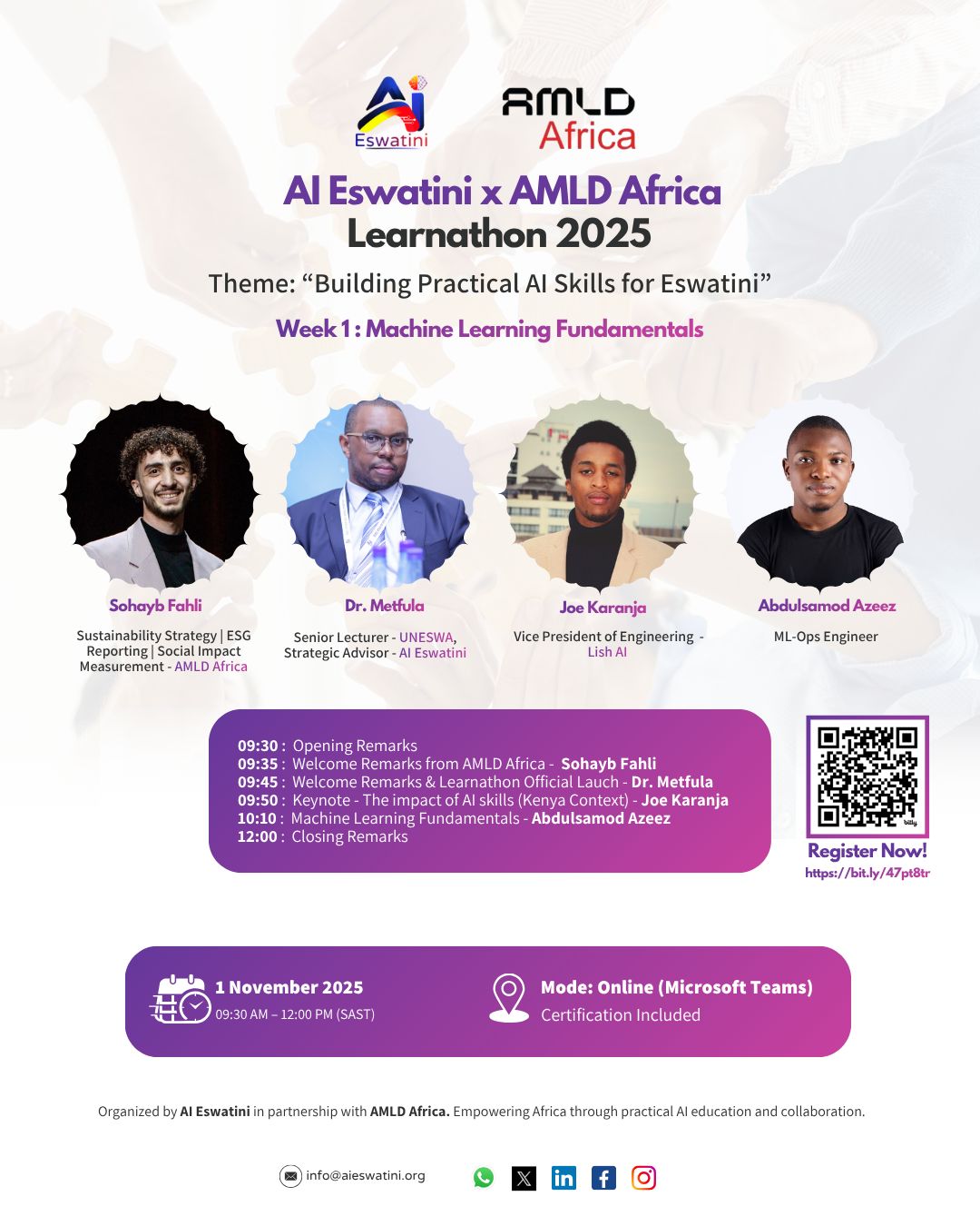 AI Eswatini × AMLD Africa Learnathon — Week 1